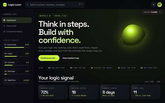 Screenshot of LogicLoom