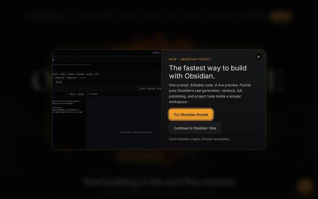 Screenshot of ObsidianVibe Studio