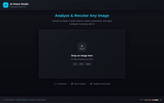Screenshot of AI Vision Studio