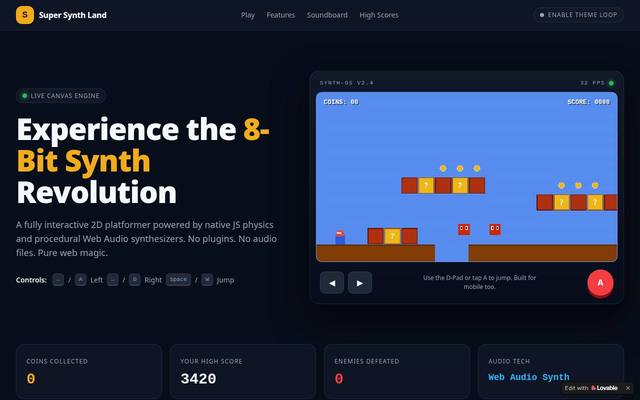 Screenshot of BitSynth